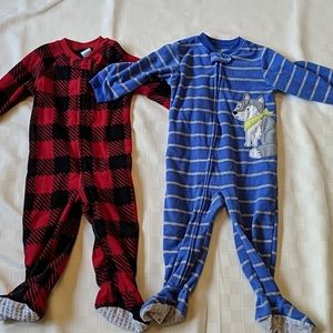 Boy 18 month fleece footie pajamas